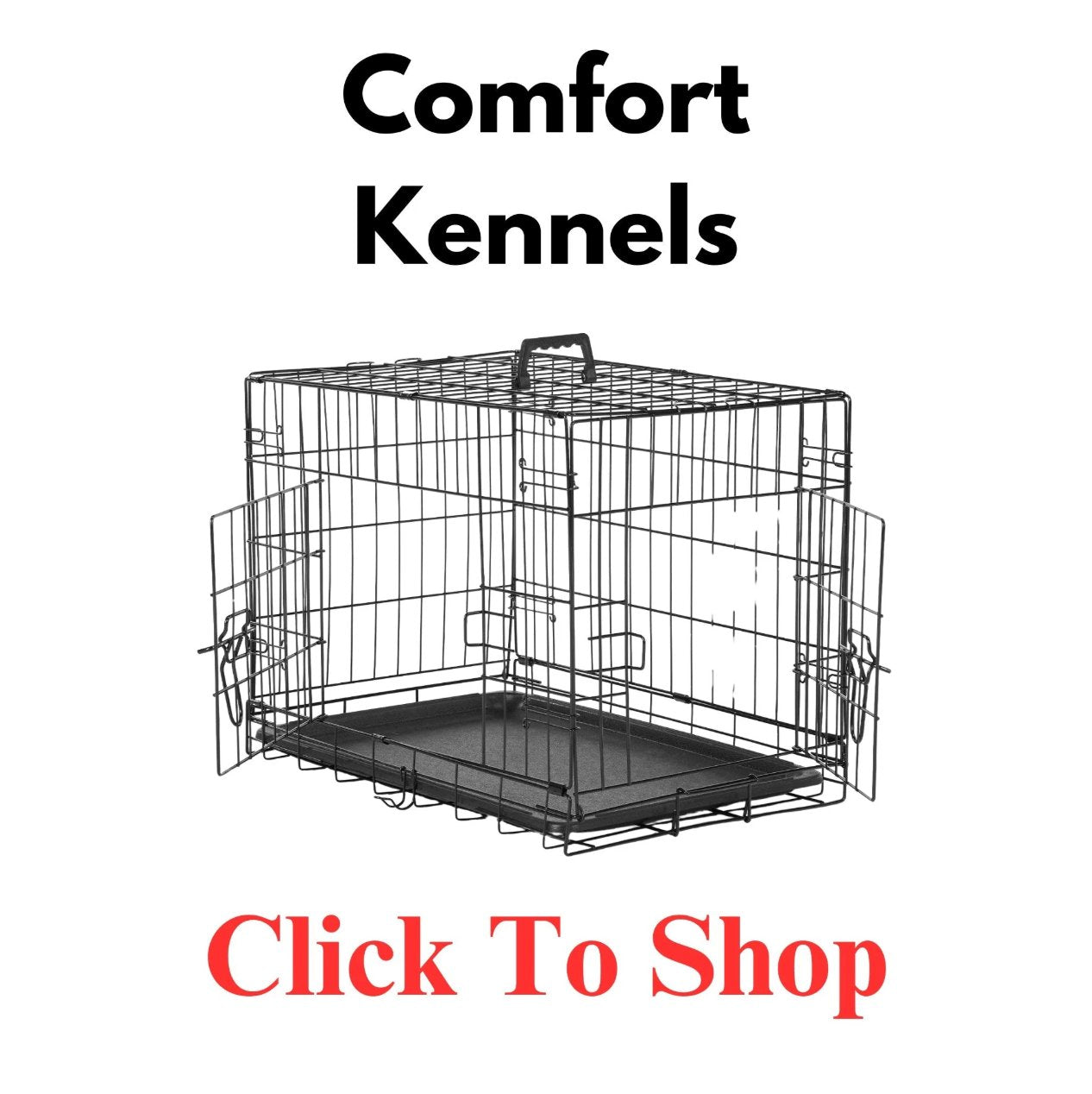 Wire dog crate with soft pad – Comfort Kennels Collection at BarkBarrel