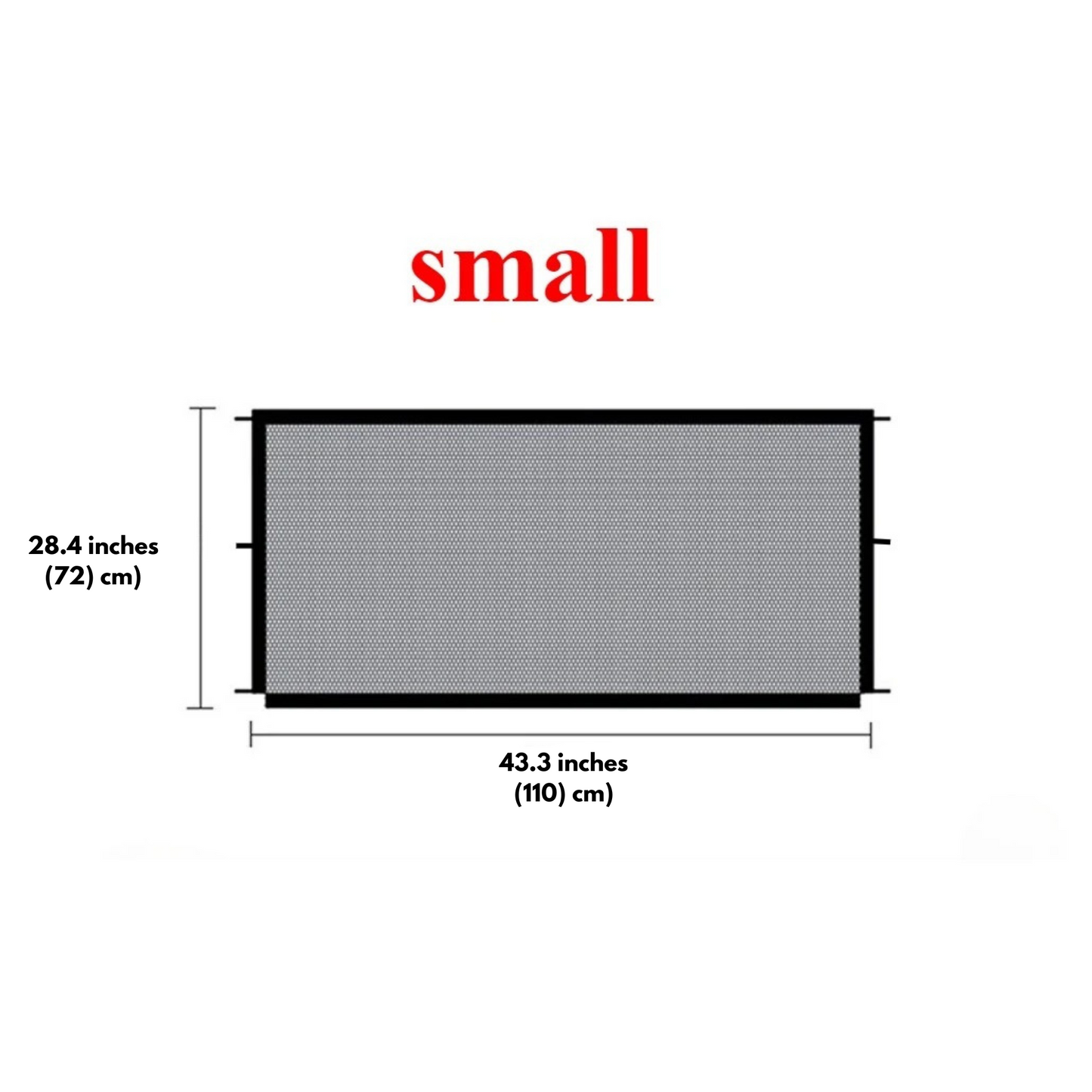 Dog Safety Fence with Hooks - Indoor Mesh Gate