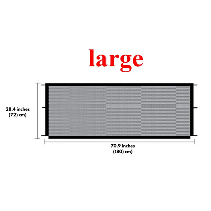 Dog Safety Fence with Hooks - Indoor Mesh Gate