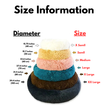 Warm and Fluffy Round Dog Bed for All Breeds