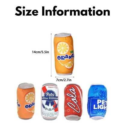 Plush Beverage Can Chew Toy