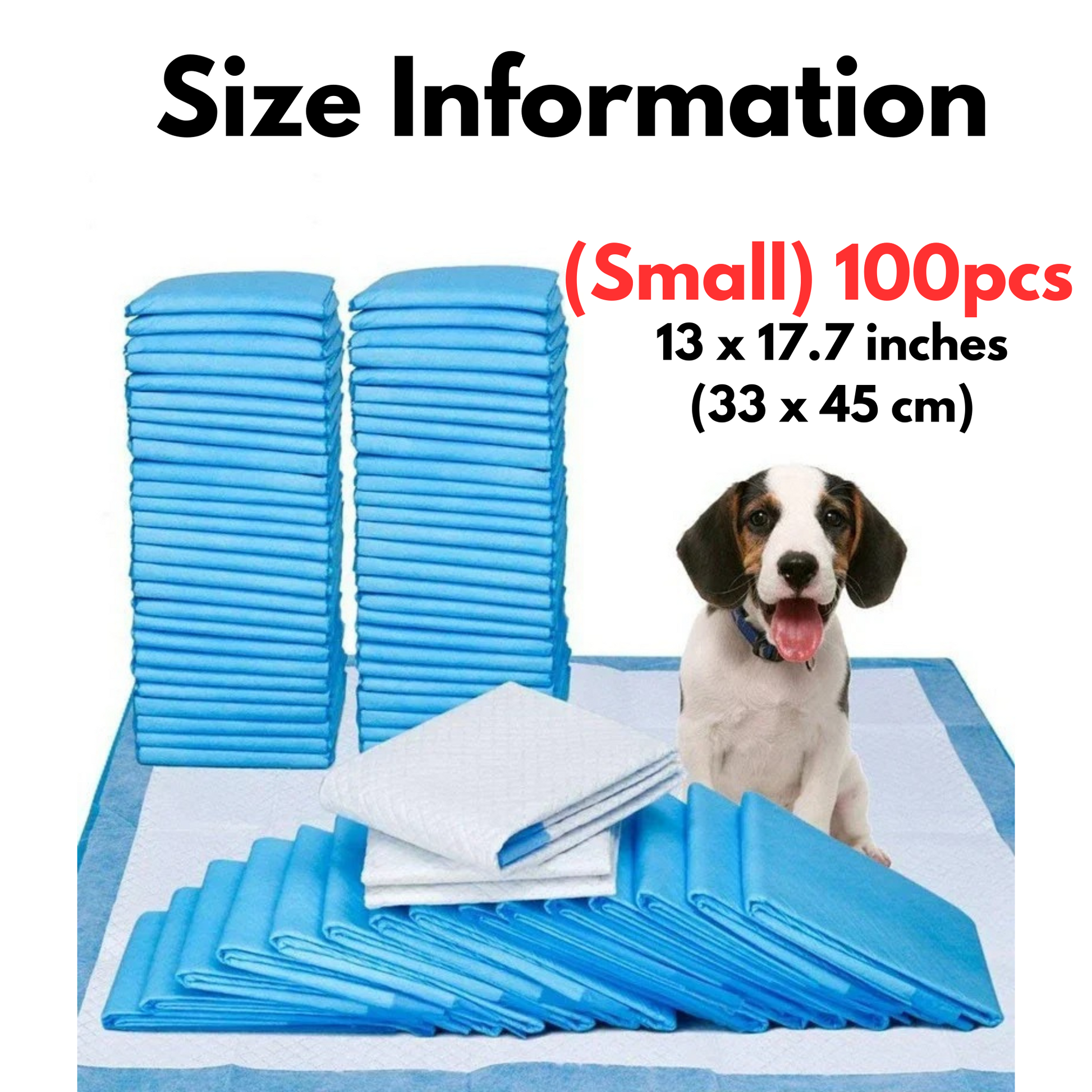 100-Pack Leak-Proof Dog Training Pads - BarkBarrel 