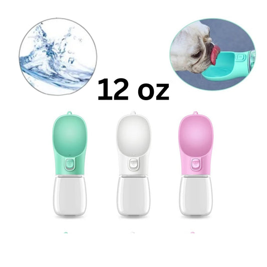 12 oz Portable Dog Water Bottle & Food Container