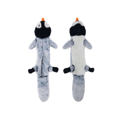 Penguin animal plush squeaky toys for dogs – no stuffing design – BarkBarrel