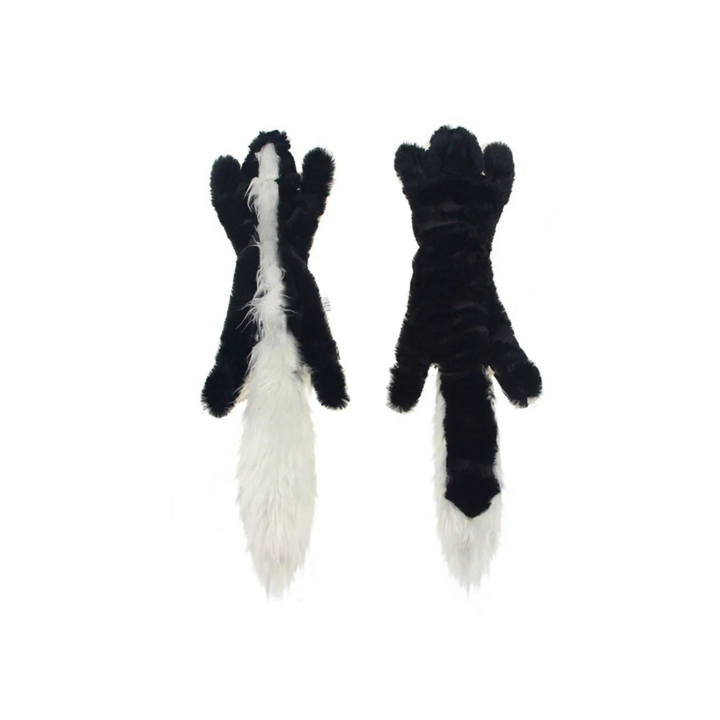 Black and white skunk plush squeaky dog toy – BarkBarrel