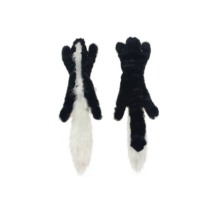 Black and white skunk plush squeaky dog toy – BarkBarrel