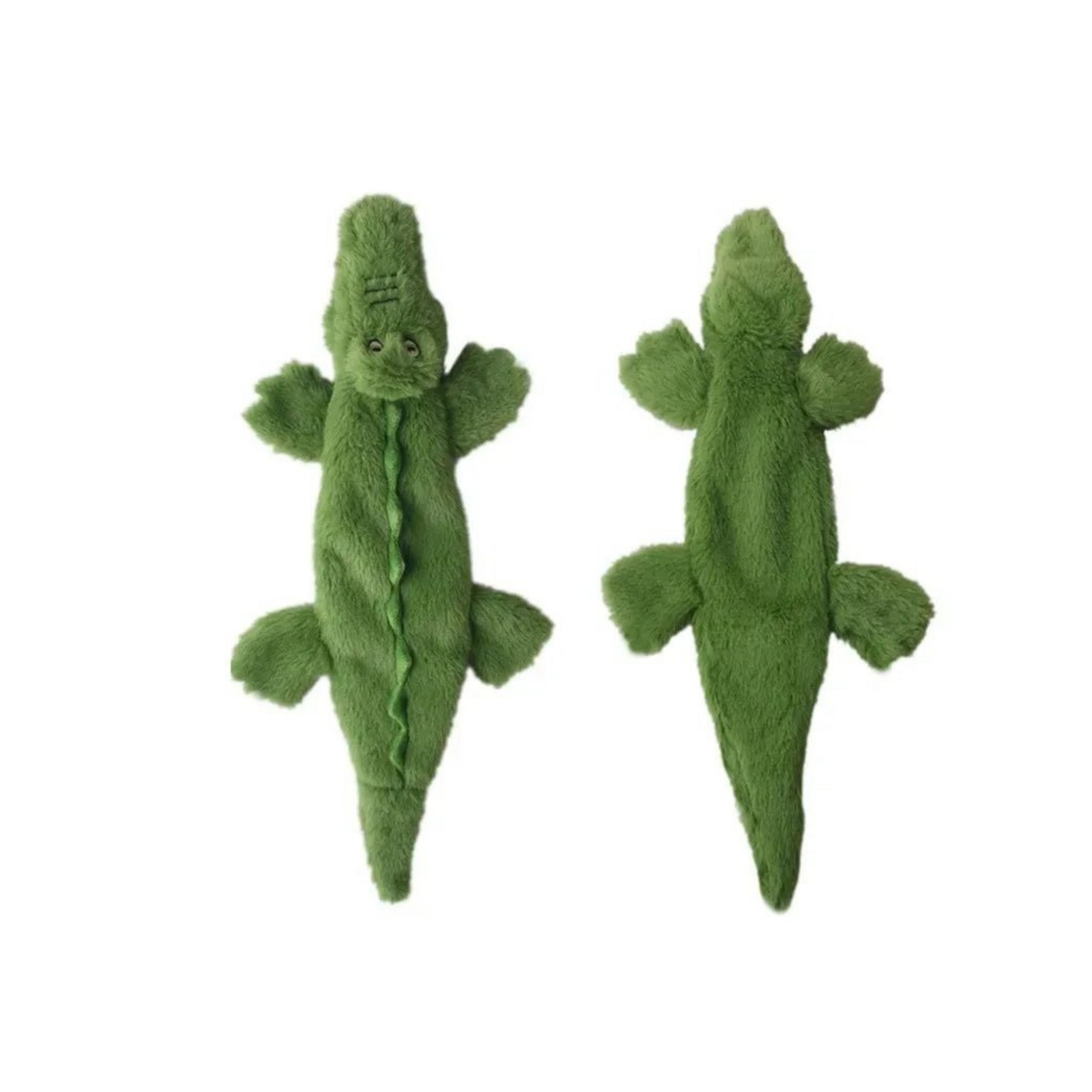 Green crocodile squeaky plush dog toy – soft and durable chew toy