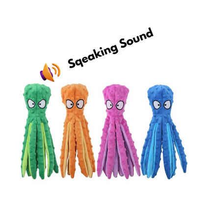Squeaky Octopus Dog Chew Toy