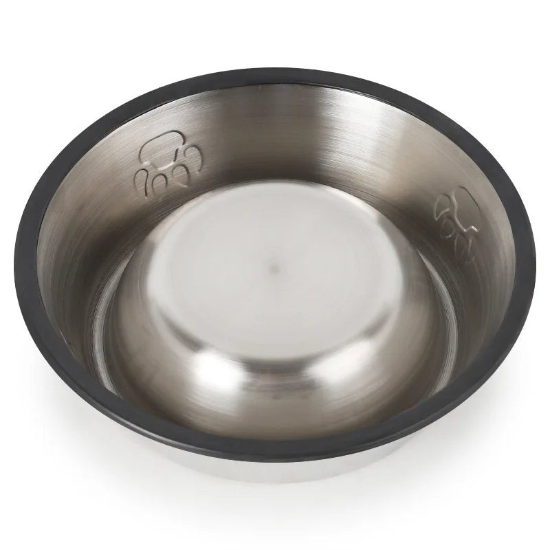 Skidproof Stainless Steel Dog Bowl – Multiple Sizes Available