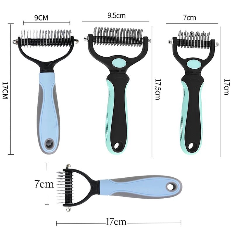 Dual-Action Deshedding Brush for All Dogs