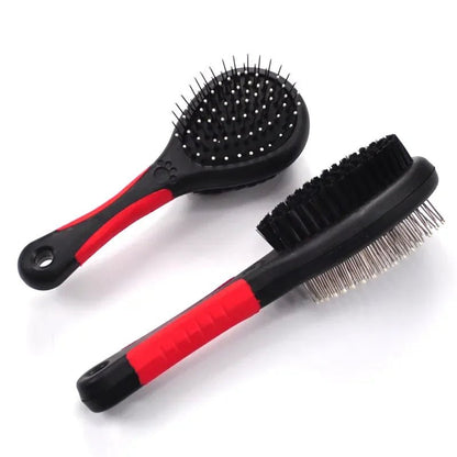 2-in-1 Dog Grooming Brush – Massage Pin and Bristle Brush