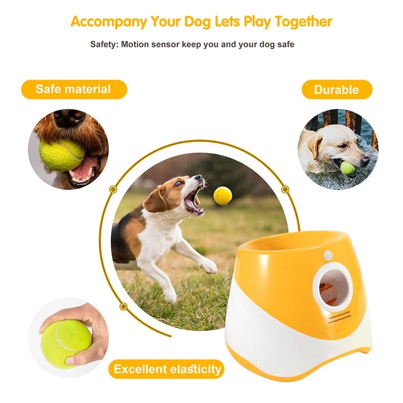 Automatic Dog Tennis Ball Launcher – Rechargeable Throwing Machine