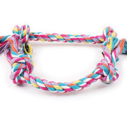 Braided Cotton Chew Rope Toy - For Small and Medium Size Dogs