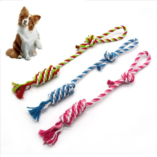 Durable Cotton Rope Chew Toy – For All Breeds ( Random Color)