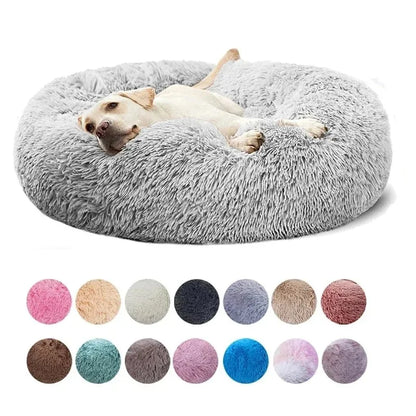 Warm and Fluffy Round Dog Bed for All Breeds