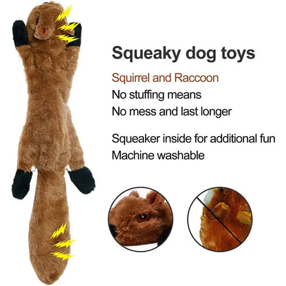 Wild Paws Plush Squeak Toys - Assorted Animal Friends