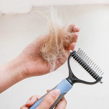 Dual-Action Deshedding Brush for All Dogs