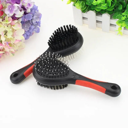 2-in-1 Dog Grooming Brush – Massage Pin and Bristle Brush