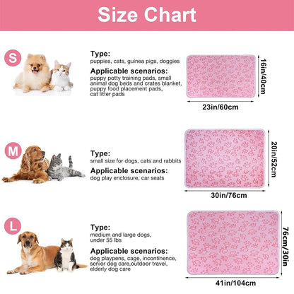 Pink Soft Fluffy Pet Blanket - Cozy Paw Pattern for All Dogs, Multiple Sizes