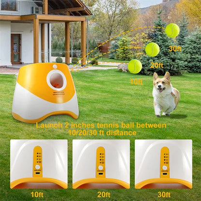 Automatic Dog Tennis Ball Launcher – Rechargeable Throwing Machine