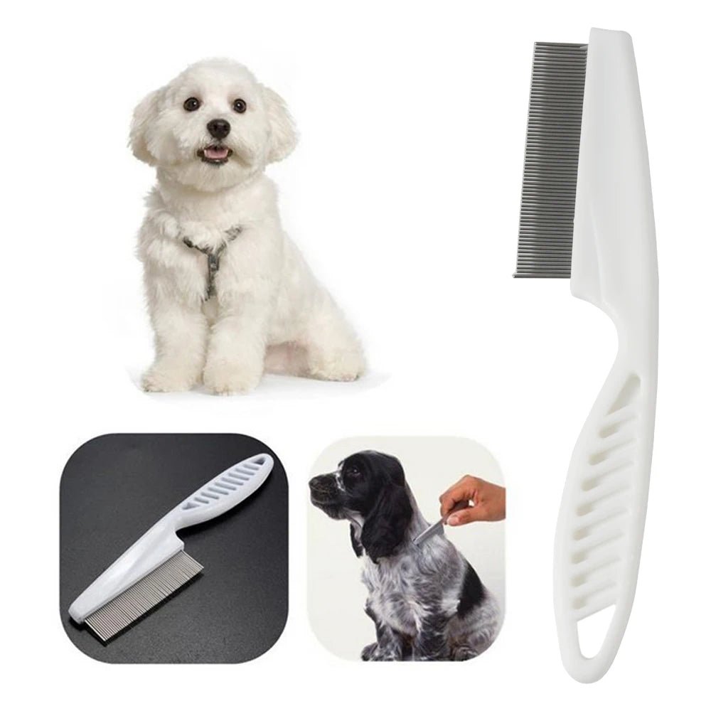 Comfort Grip Flea Comb for All Dogs – Stainless Steel Design