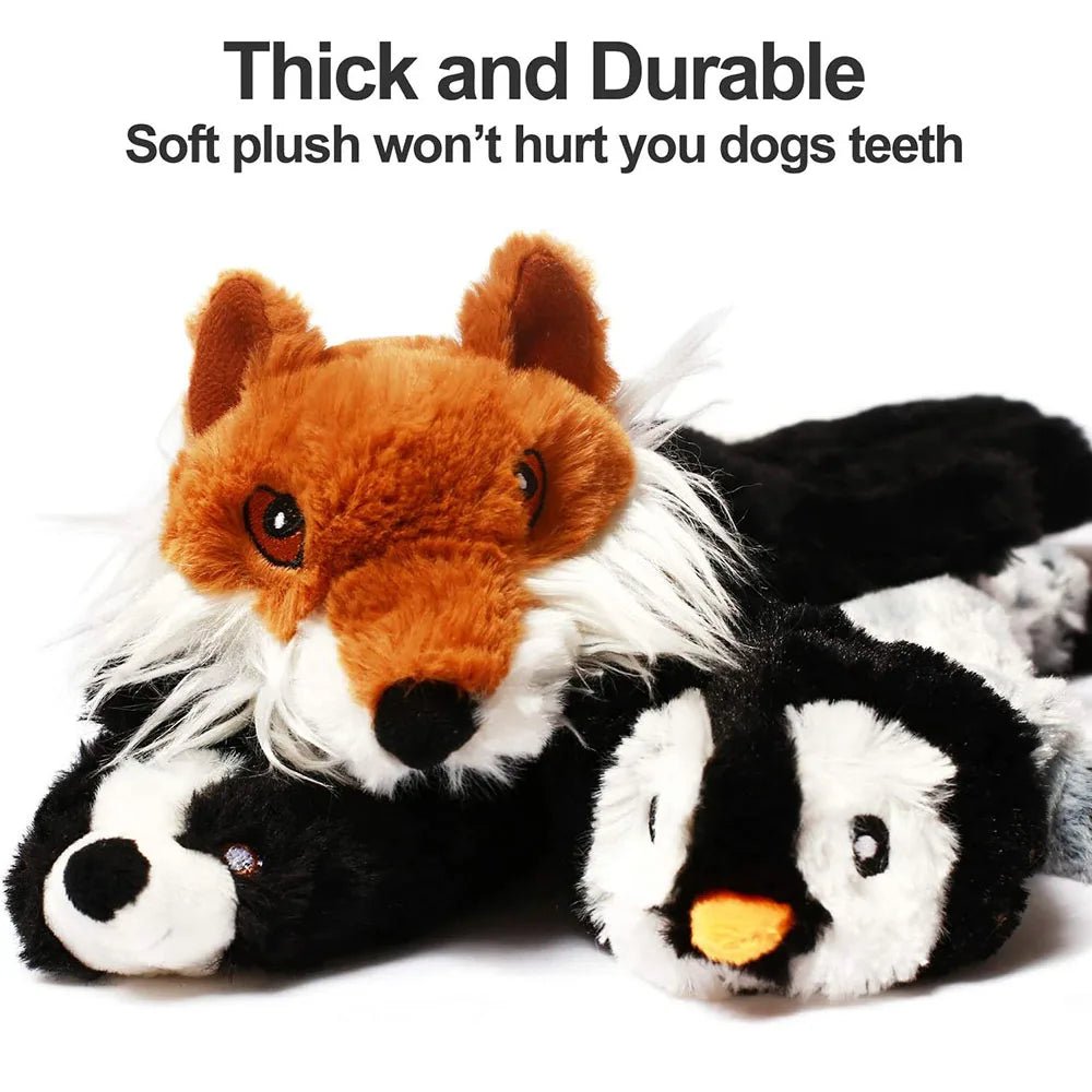 Wild Paws Plush Squeak Toys - Assorted Animal Friends