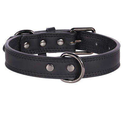 Stylish Soft Leather Dog Collar- Adjustable Fit