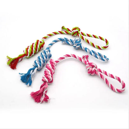 Durable Cotton Rope Chew Toy – For All Breeds ( Random Color)