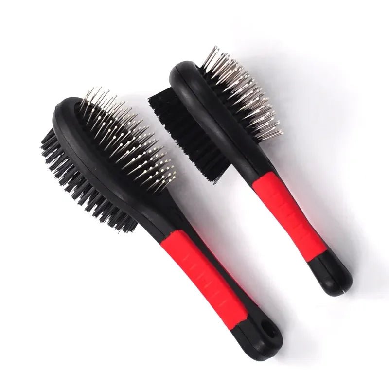 2-in-1 Dog Grooming Brush – Massage Pin and Bristle Brush