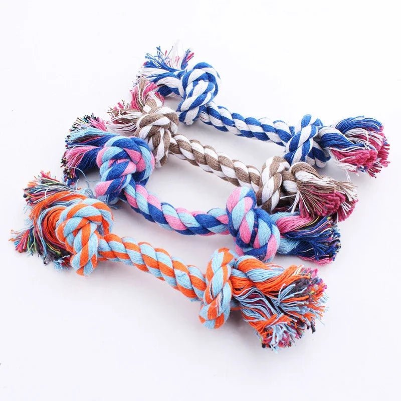 Braided Cotton Chew Rope Toy - For Small and Medium Size Dogs