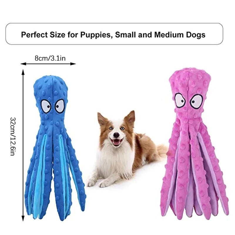 Squeaky Octopus Dog Chew Toy