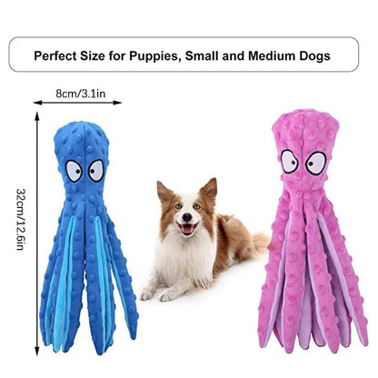 Squeaky Octopus Dog Chew Toy