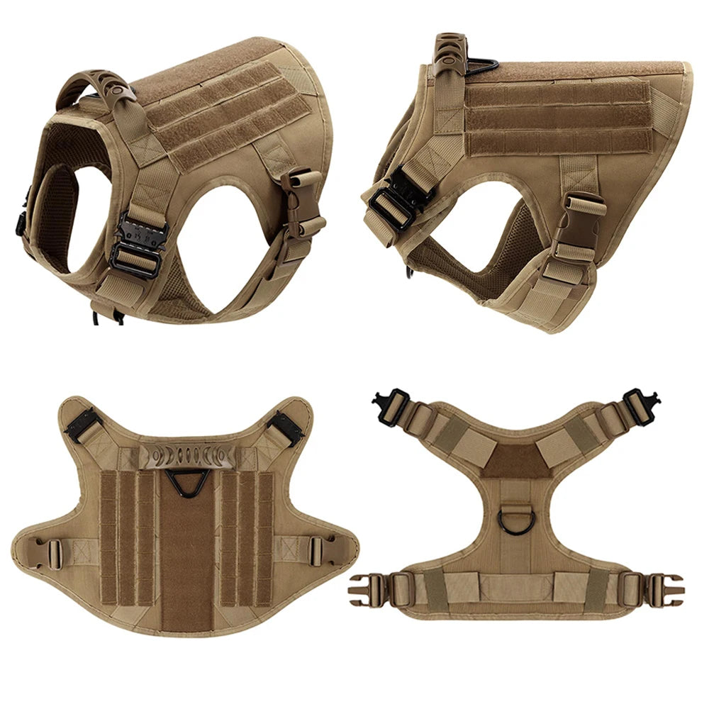 Tactical Military Dog Harness with Quick-Release – Adjustable Sizes